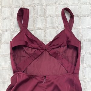 Size 6 AZAZIE burgundy satin